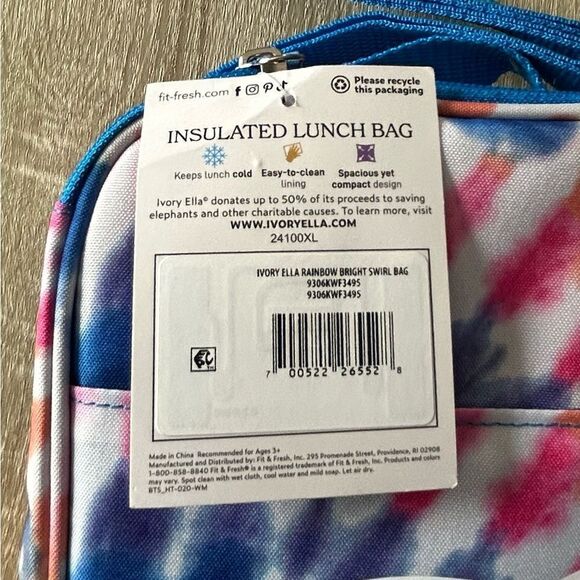 NWT … IVORY ELLA “Fit + Fresh” Insulated Lunch Bag / Tote - Picture 9 of 9